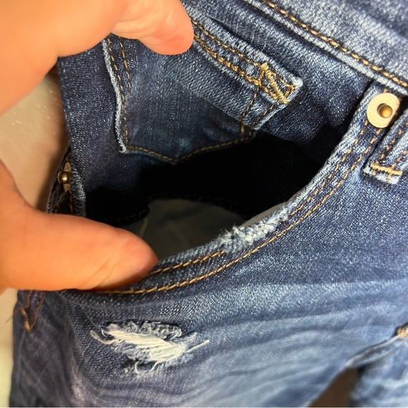 Express Skinny Ankle Stretch Mid Rise Ripped Jeans - Picture 11 of 11